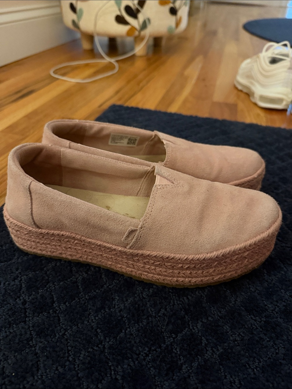 Toms Pink Platform Espadrille Slip-Ons